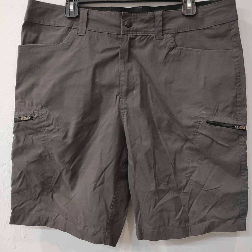 Zeroxposur Men Short Sz 38 Slate Gray Hiking Zipper Pocket Ripstop Nylon Stretch